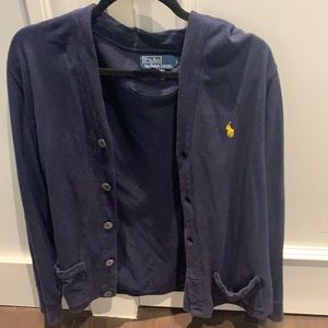 Men’s Ralph Lauren navy blue cardigan size L